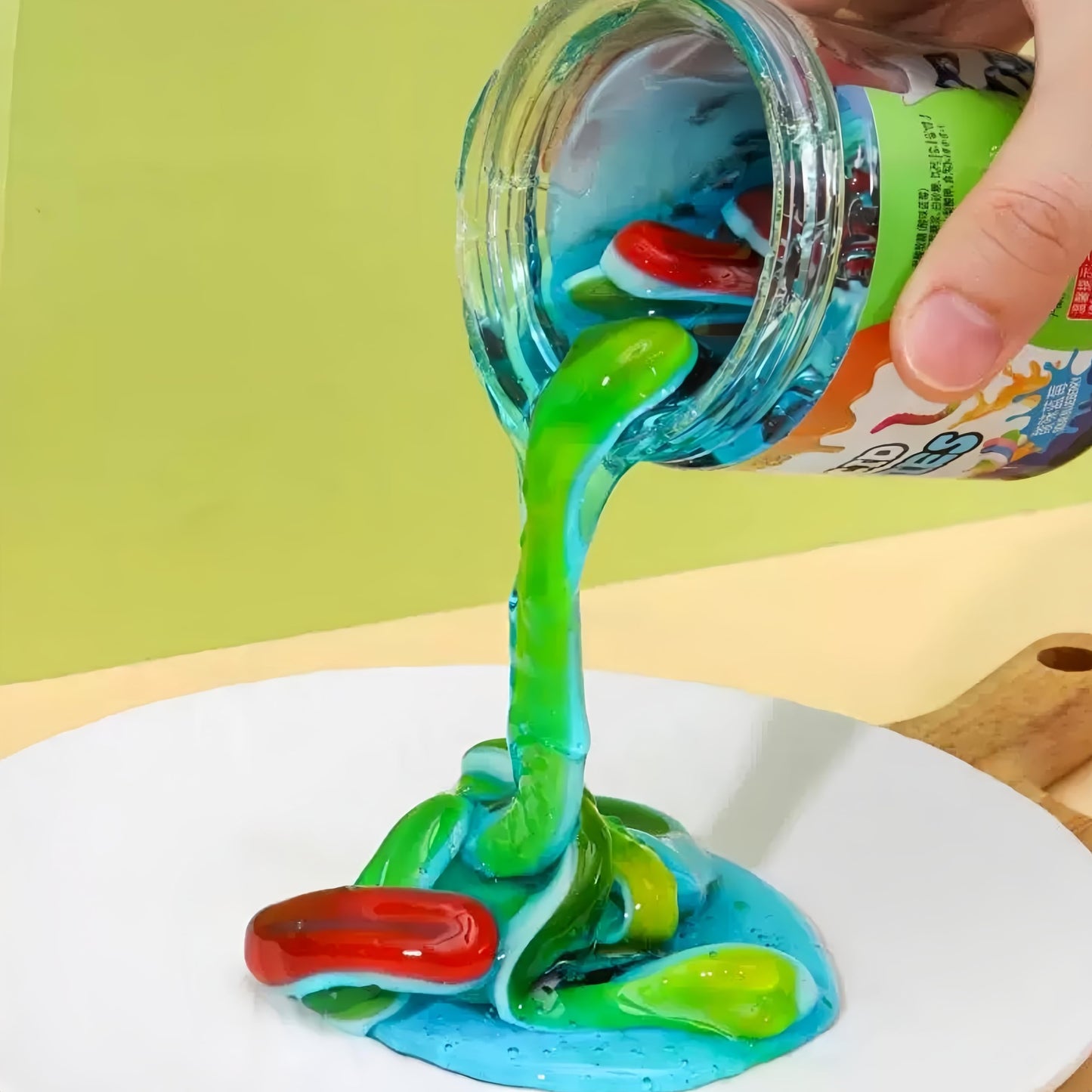 Sour Gooey Crystal Gemstone Gummies with Real Fruit Juice - Sweet & Tangy Blueberry Flavor - Wet & Sticky Candy Snacks with Sour Ooze - 13.05oz