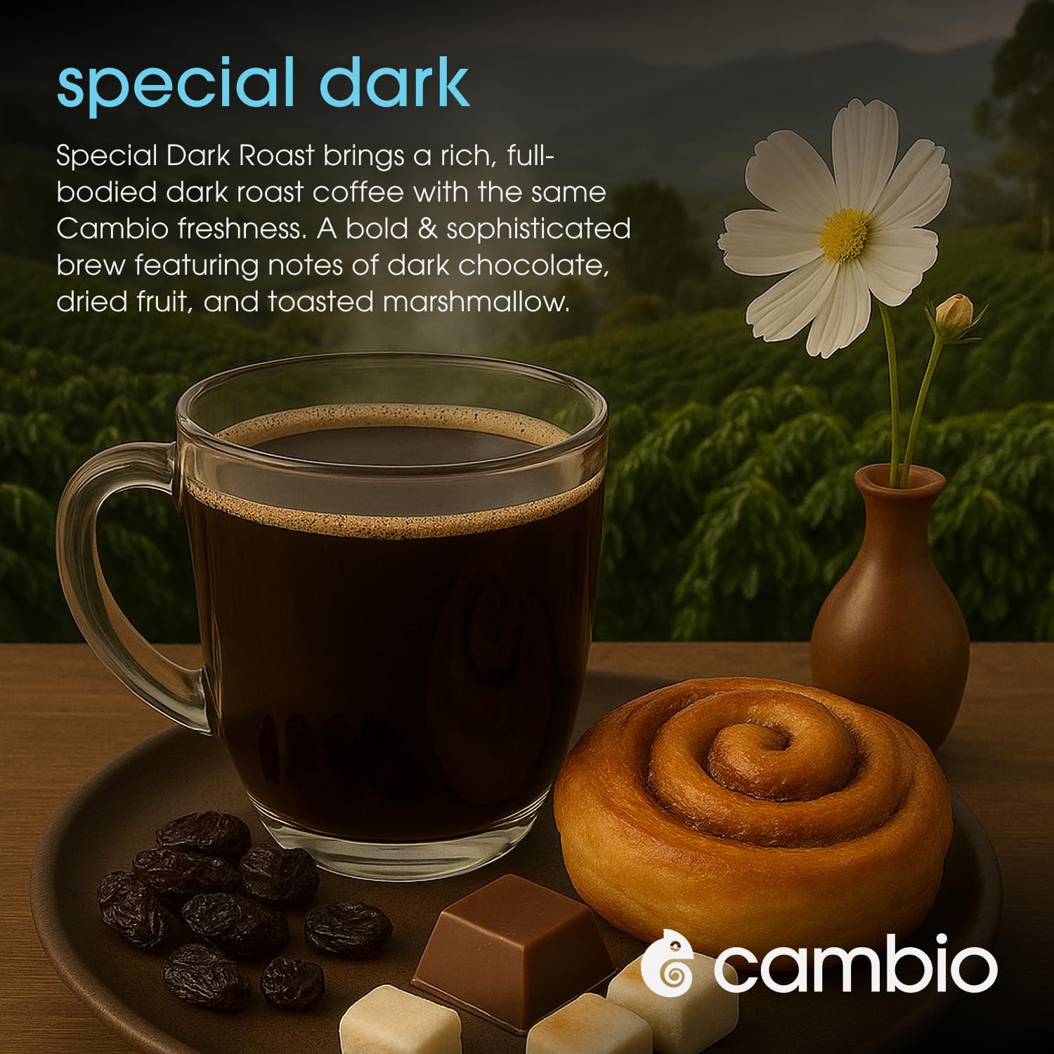 Cambio Roasters Special Dark Roast Organic Coffee Pods - The Only Organic Recyclable Aluminum Coffee Pods, Small Batch Roasted, Keurig® Compatible