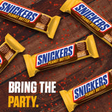 Snickers Peanut Butter Squared Singles Size Chocolate Candy Bars Individually Wrapped Chocolate for Snacks, Parties, Holidays, Bulk 1.78-Ounce