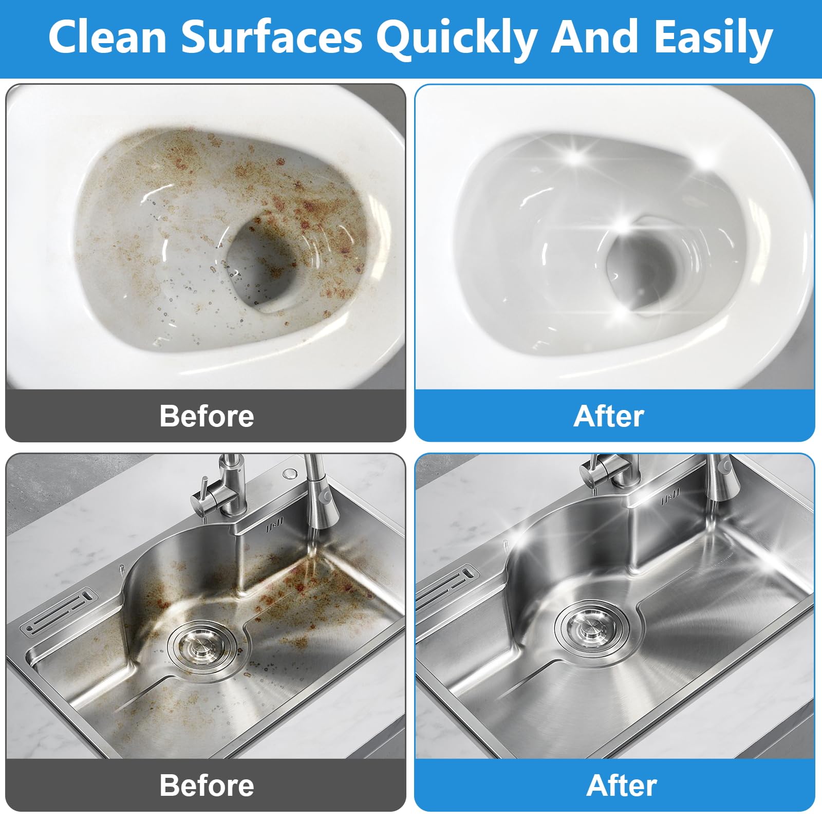 KKEETUR 20 Pack Pumice Stone Toilet Bowl Cleaner, Pumice Stone for Cleaning Stick Hard Water Rings, Calcium Buildup & Stains, Safe for Bathroom, Sink