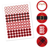 Jolly Santa Claus Party Favors - Round Candy Stickers - 108pc