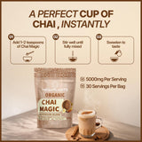 MEGAPLANTS Adaptogenic Mushroom Chai Tea (30 Servings) | No Crash Energy & Focus Blend with Lion’s Mane, Reishi, Turkey Tail, Cordyceps & Chaga |