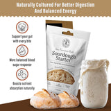 MY RUSTIC ROOTS All Natural & Organic San Francisco Sourdough Starter Culture - Beginner Friendly Sourdough Bread Starter - Perfect for Baking