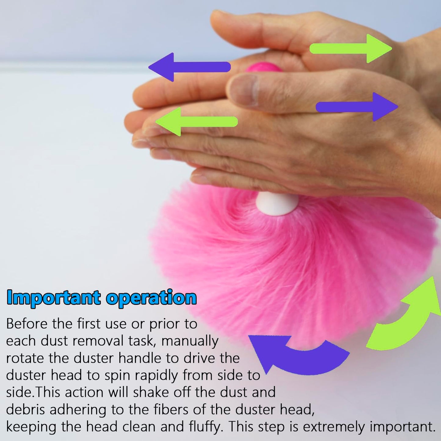 4 Pack 8" Hand Grips Microfiber Washable Duster, Suitable for Light Daily Household Dusting, Electrostatic Feather Duster Brush,Cleaning Supplies