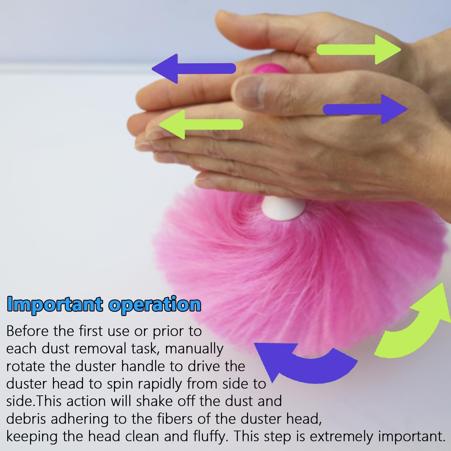 4 Pack 8" Hand Grips Microfiber Washable Duster, Suitable for Light Daily Household Dusting, Electrostatic Feather Duster Brush,Cleaning Supplies