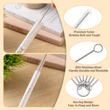 PeiTuSengJin Five-Piece Bottle Brush Cleaning Set Includes 4 Straw Cleaning Brushes and 1 Cup Brush with Detachable Long Handle. Suitable for Cleaning