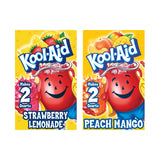 Kool-Aid Unsweetened Drink Mix Duo for Beverage Mixing, Flavored Hydration and Water Flavoring, Peach Mango and Strawberry Lemonade, 0.14 Ounce, 96