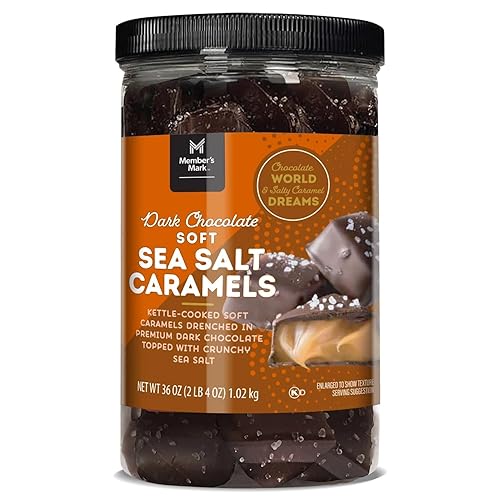 Member's Mark Dark Chocolate Soft Sea Salt Caramels (36 Ounce)