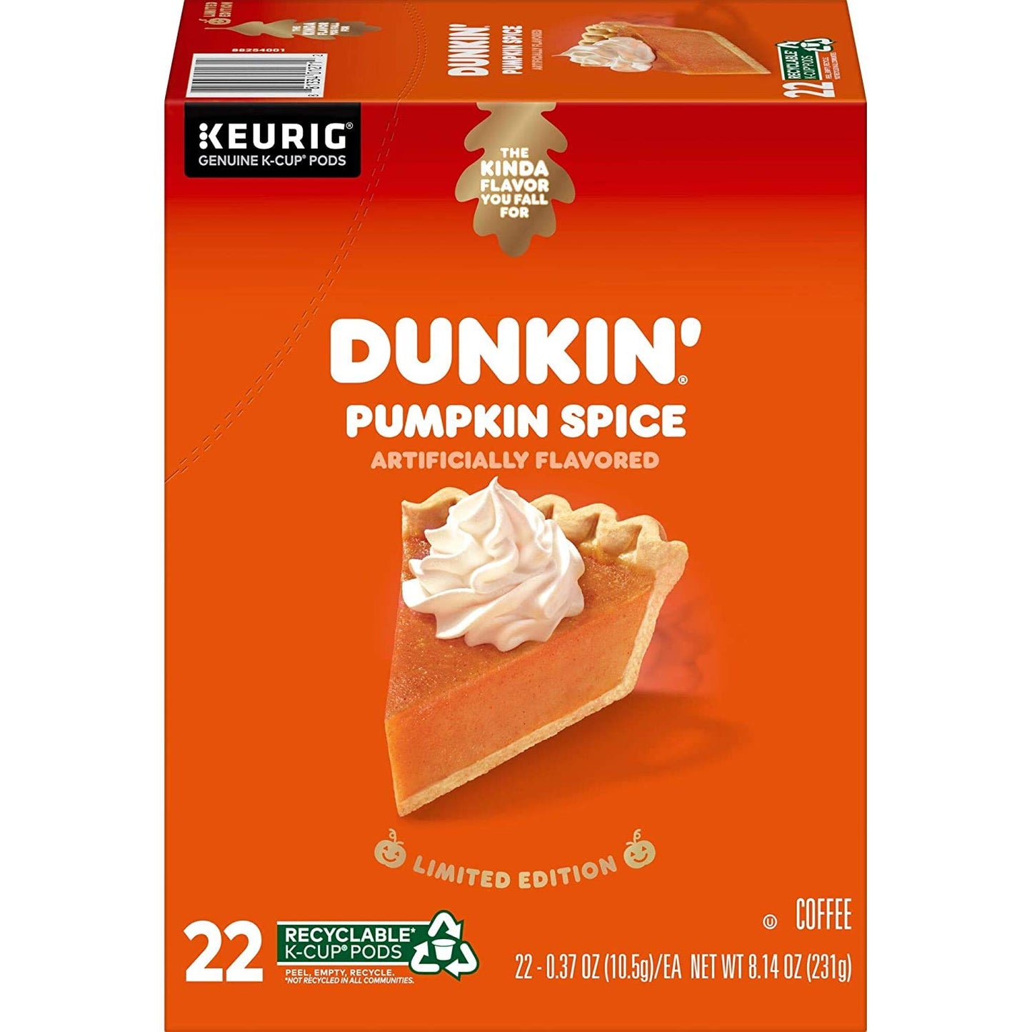 Dunkin' Pumpkin Spice Coffee, 22-Count Pods (2020) Limited Edition