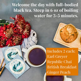 The Republic of Tea - Day of Tea Assortment Sampler, 24 Individually Wrapped Tea Bags, Black Tea, Green Tea, Herbal Tea