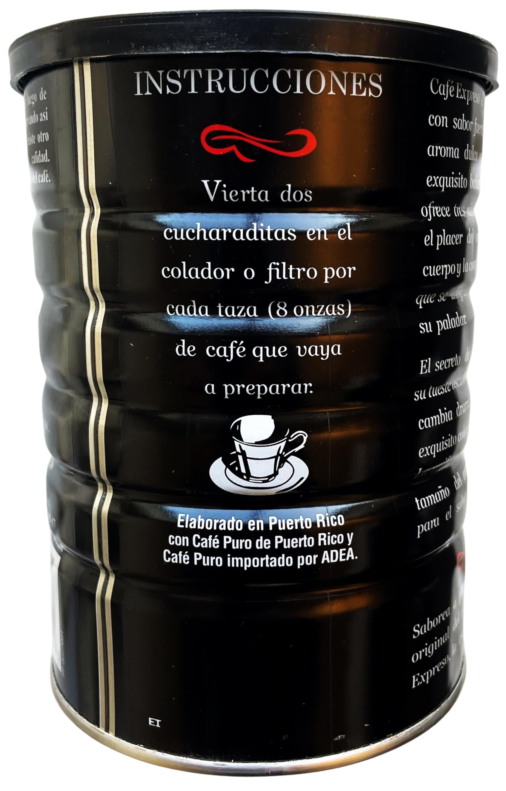 Garrido Expreso Ground Coffee, Dark Roast in Canister, Espresso, 100% Pure, 10 Ounce (Pack of 1)