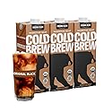 Wandering Bear Straight Black Organic Cold Brew Coffee - Extra Strong, Bold, Smooth, Unsweetened, Shelf-Stable, Ready to Drink & Vegan, 100% Organic