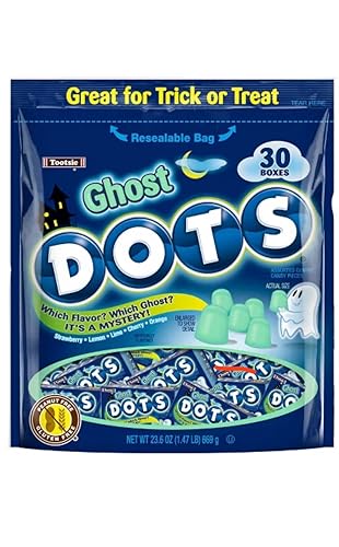 Ghost Dots 30 Count Mini Boxes Halloween Candy Bag