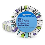 Amazon Basics Ultra Paper Plates, 10 Inch, Disposable, 44 Count, Packaging May Vary