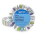 Amazon Basics Ultra Paper Plates, 10 Inch, Disposable, 44 Count, Packaging May Vary