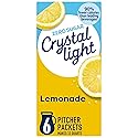 Crystal Light Drink Mix, 6 Pitcher Packets, for Flavorful Hydration and Shareable Refreshment, Lemonade, natural flavor with other natural flavor