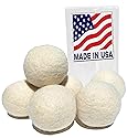 A Little Green Bee 6 Eco-Friendly Wool Dryer Balls -Set of Six 100% Handmade, Natural and Unscented