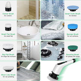 Electric Spin Scrubber Cordless Bath Tub Power Scrubber Bathroom Cordless Cleaning Brush with 7 Replaceable Drill Brush Heads Shower Cleaning