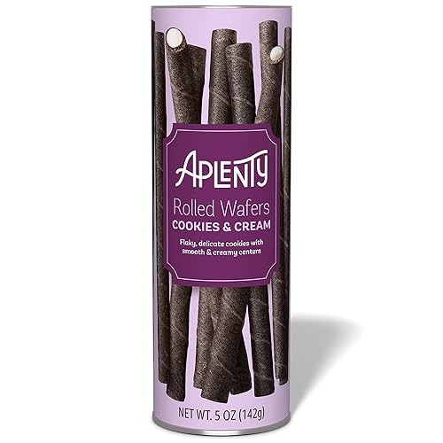 Amazon Brand - Aplenty, Cookies & Cream Rolled Wafers, 5 oz
