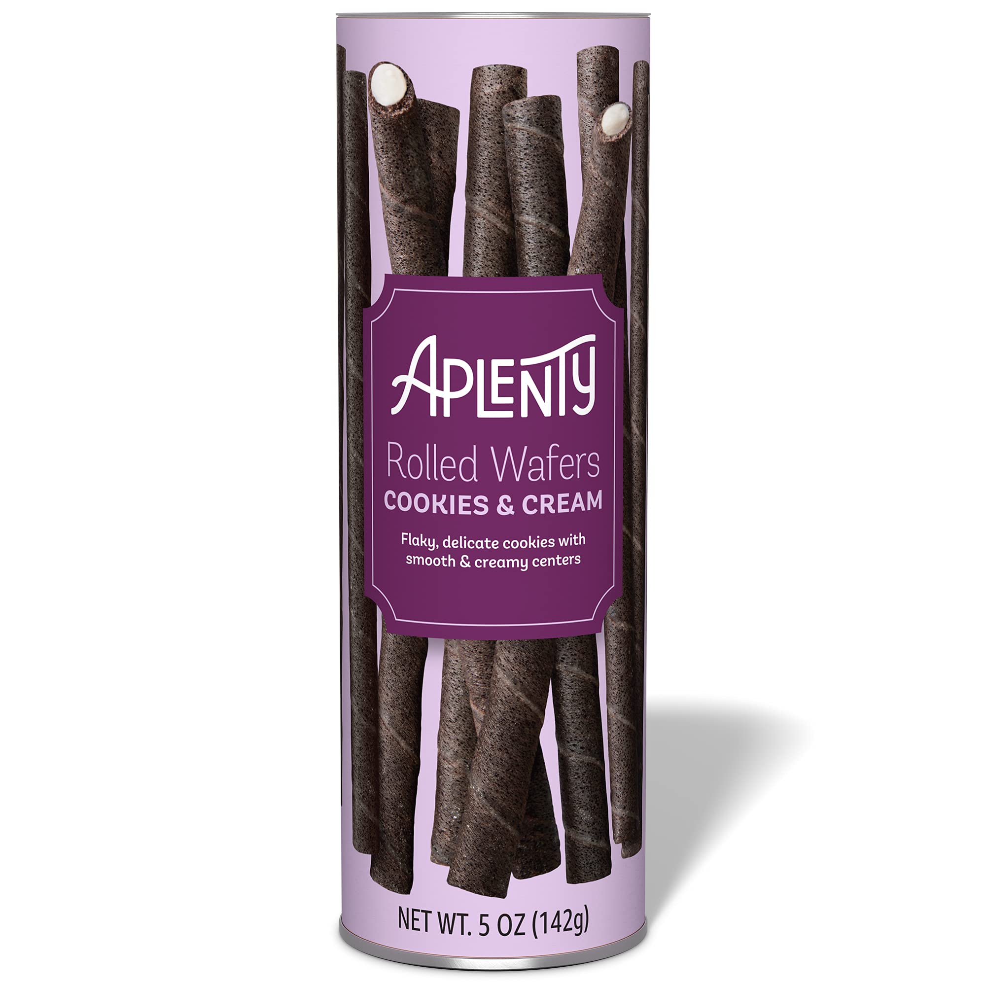 Amazon Brand - Aplenty, Cookies & Cream Rolled Wafers, 5 oz