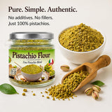 Sanniti Pistachio Flour, 3.5 oz - Fine Pistachio Blend for Baking & Cooking - 100% Pure Pistachios - Product of Italy
