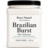 Roses Natural Carpet Deodorizer Powder - 32 oz Value Size | Plant-Based Baking Soda Formula | Odor Eliminator for Carpets, Rugs, Upholstery & Pet Beds