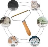 Hair Remover - lint Remover - Wooden Carpet Hair Remover - pet Hair Remover - Carpet Scraper - Clothing Care Tool