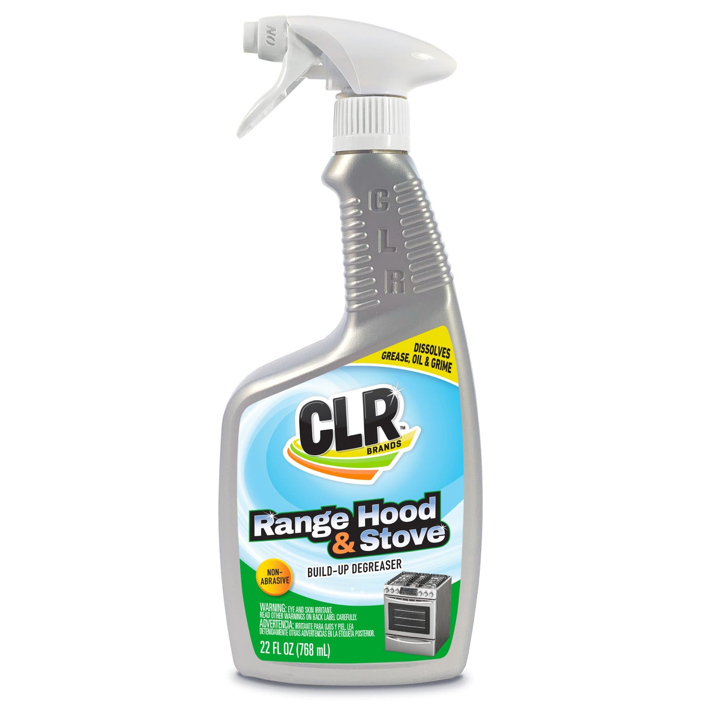 CLR Brands Range Hood & Stove Build Up Degreaser, 22 fl. oz., Fast Acting, Non Abrasive Cleaner, Works on Glass Stove Tops, Oven Racks, BBQ Grills