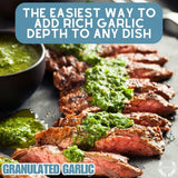 Granulated Garlic | All Natural, Non GMO | Made in USA | Sustainably Sourced, Not Irradiated | Hand Packed in Small Batches | Unique Magnetic Tin |