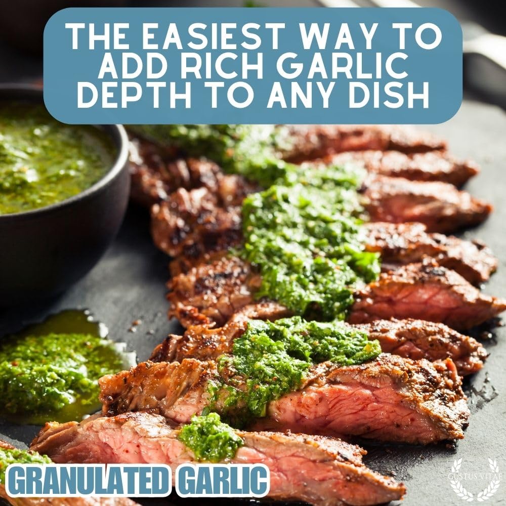 Granulated Garlic | All Natural, Non GMO | Made in USA | Sustainably Sourced, Not Irradiated | Hand Packed in Small Batches | Unique Magnetic Tin |
