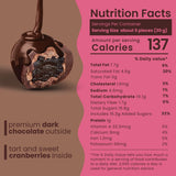 Nutic Dark Chocolate Covered Cranberries - 1LB, Luscious Treats for Snacking & Gifting, Tempting Chocolate-Engulfed Fruit for Holidays and Everyday