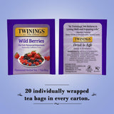 Twinings Wild Berries Tea - Naturally Caffeine-Free Herbal Infusion Bursting with Fresh and Uplifting Berry Flavours, Individually Wrapped Tea Bags