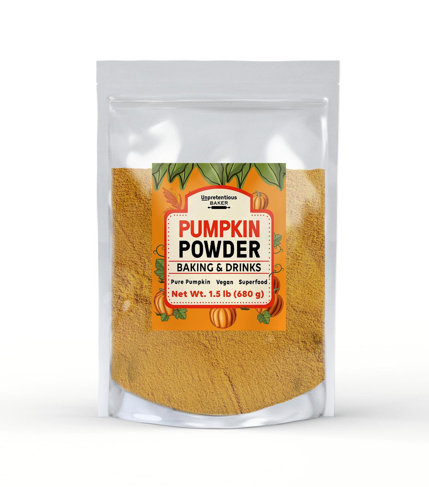 Unpretentious Pumpkin Powder, 1.5 lb, Baking & Food Additive, Superfood, Pure Pumpkin