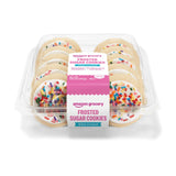 Amazon Grocery, White Frosted Sugar Cookies, 13.5 Oz, 10 Ct, Frozen