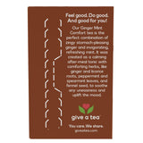 NOW Foods, Give a Tea Ginger Mint Comfort Tea, Caffeine-Free, Calming, Tummy-Pleasing, 24-Count