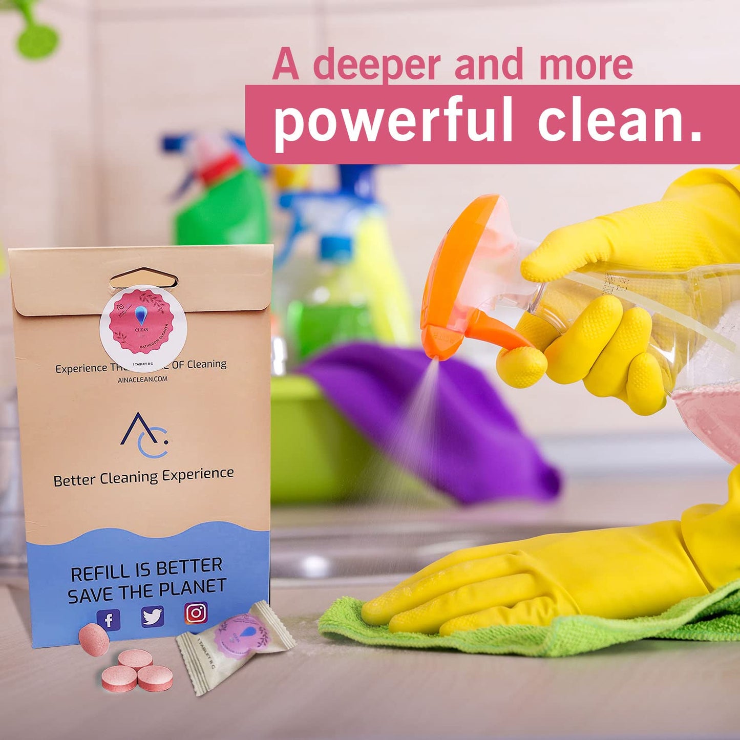 Refill Bathroom Cleaner Tablets Only Qty: 10