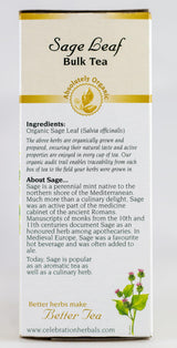 Celebration Herbals Tea Loosepack Herbal Organic Sage Leaf - 35 g