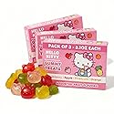 Hello Kitty Fruit Gummies - 3 Individual Packs (3.1oz Each) Assorted Flavors Fun Shape Snacks