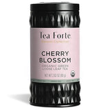 Tea Forte Cherry Blossom Premium Loose Leaf Caffeinated Green Tea Blend Canister, Makes 35-50 Cups, Round Canister