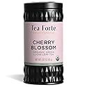 Tea Forte Cherry Blossom Premium Loose Leaf Caffeinated Green Tea Blend Canister, Makes 35-50 Cups, Round Canister