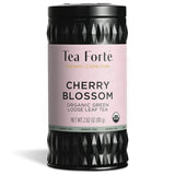 Tea Forte Cherry Blossom Premium Loose Leaf Caffeinated Green Tea Blend Canister, Makes 35-50 Cups, Round Canister