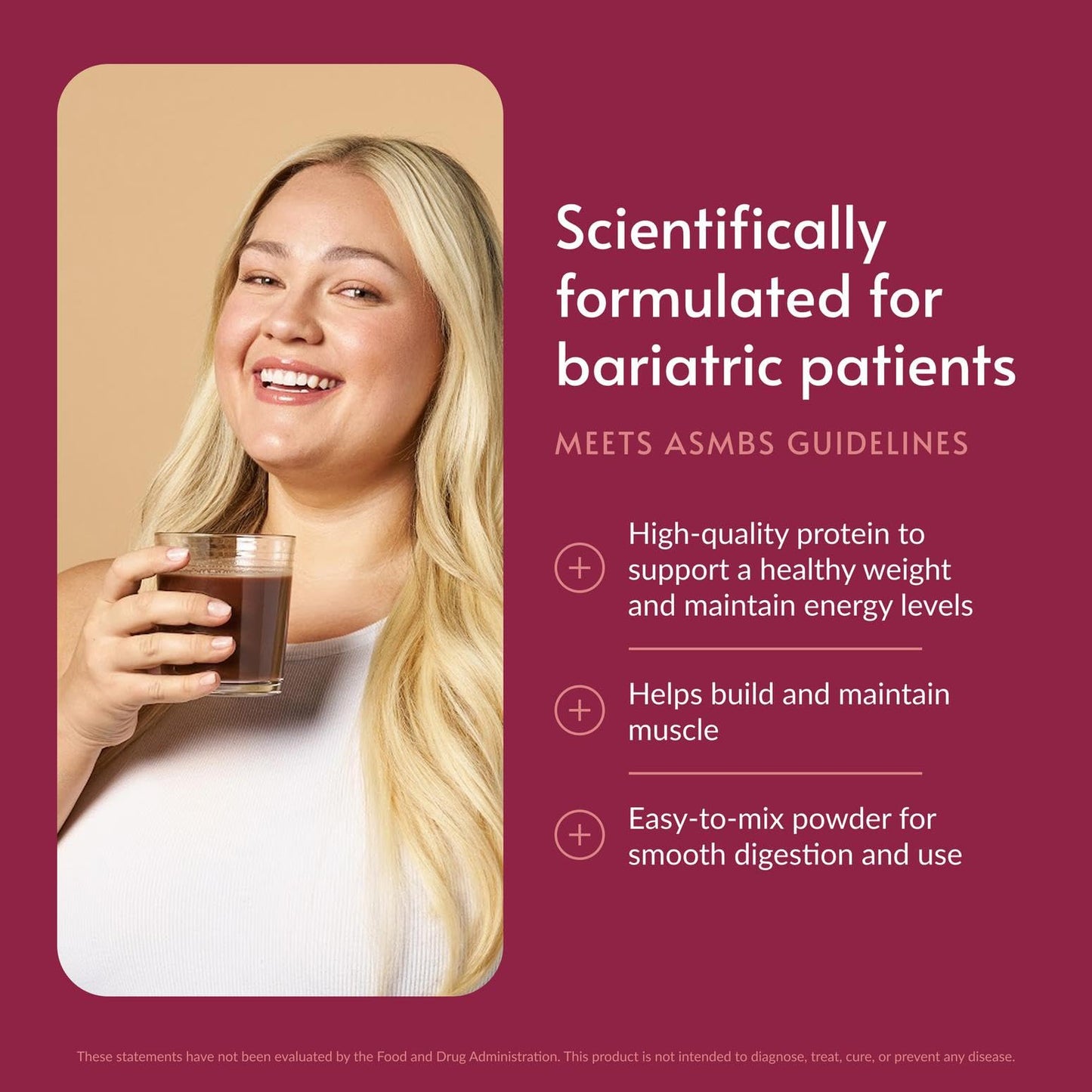 Bariatric Advantage High Protein Meal Replacement Drink Mix, Protein Powder Whey Isolate for Gastric Bypass and Sleeve Gastrectomy Patients, 27g