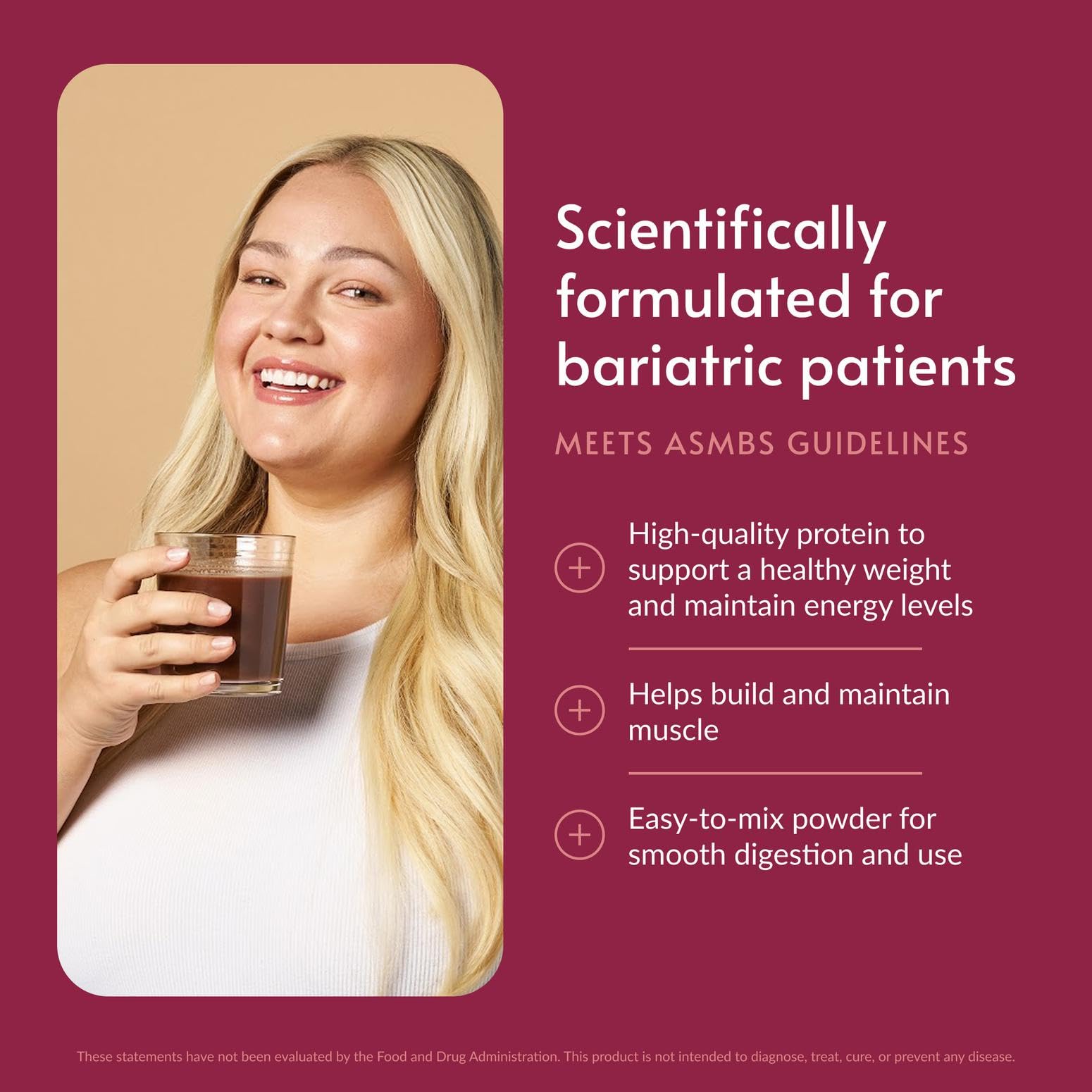 Bariatric Advantage High Protein Meal Replacement Drink Mix, Protein Powder Whey Isolate for Gastric Bypass and Sleeve Gastrectomy Patients, 27g