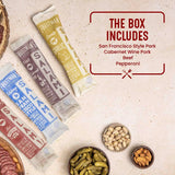 Foustman's Salami Wooden Gift Box, Artisan, Nitrate-Free, Naturally Cured, Flavors - San Francisco Style Pork, Cabernet Wine, Beef, and Pepperoni