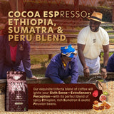 Coffee Uplifts People Cocoa Espresso Whole Bean Coffee, 12 OZ