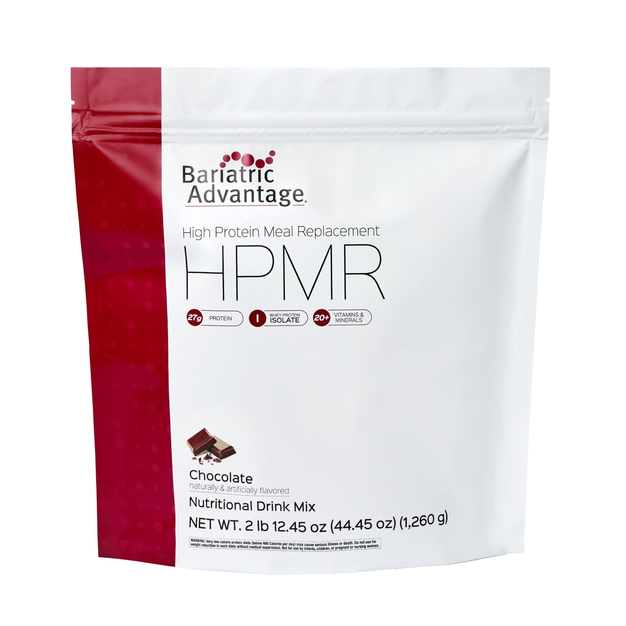 Bariatric Advantage High Protein Meal Replacement Drink Mix, Protein Powder Whey Isolate for Gastric Bypass and Sleeve Gastrectomy Patients, 27g