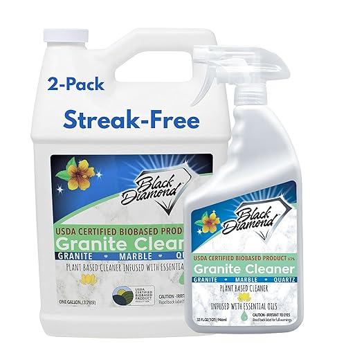 Black Diamond Stoneworks Granite Counter Cleaner: USDA Certified BIOBASED- Safe for Granite and other stone countertops. Safe for food contact formula