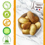 St Michel Traditional Madeleines French Sponge Cakes Made In France, Pack of 2 (250g each) Non-GMO. Total of 20 Individually Wrapped All Butter