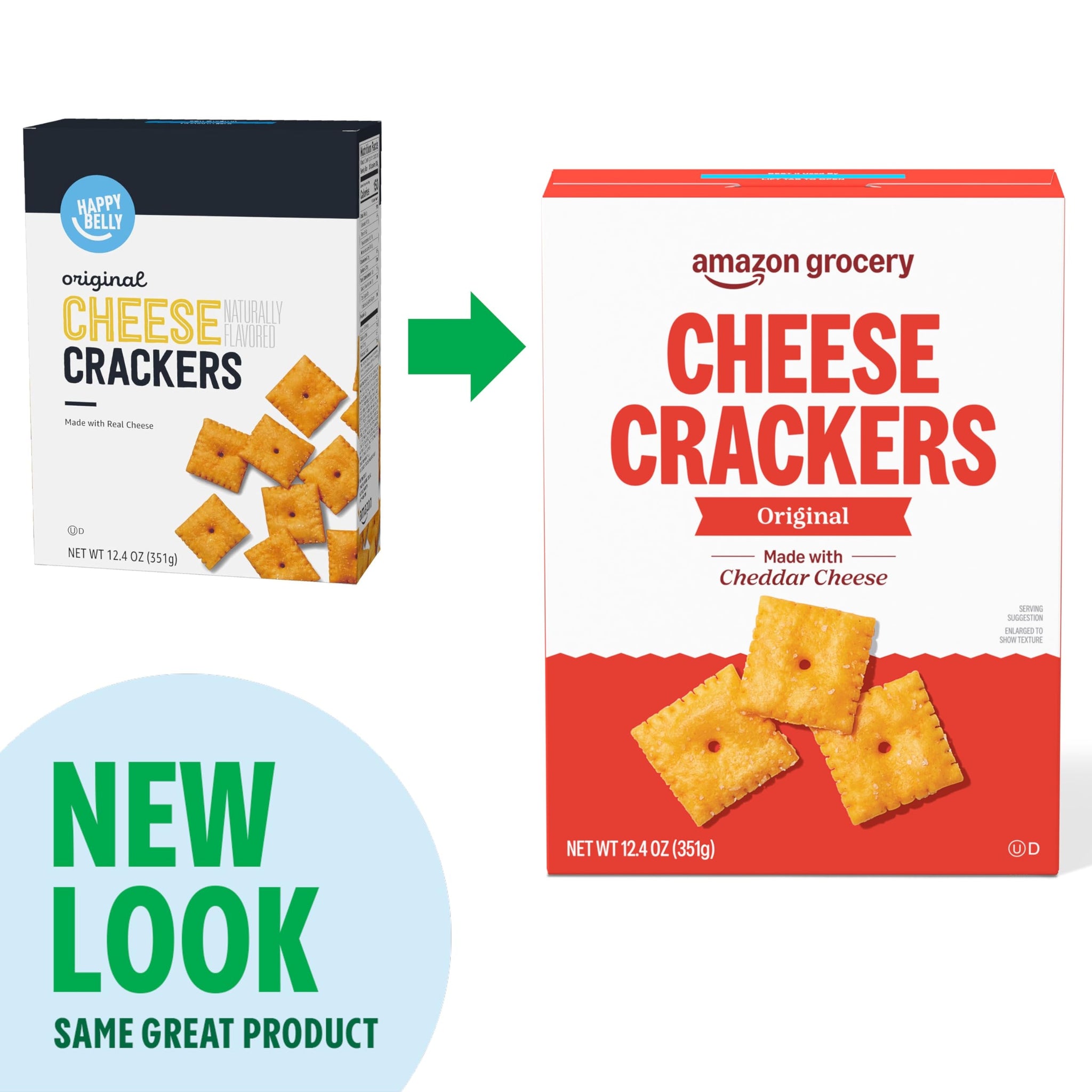 Amazon Grocery, Original Cheese Crackers, 12.4 Oz