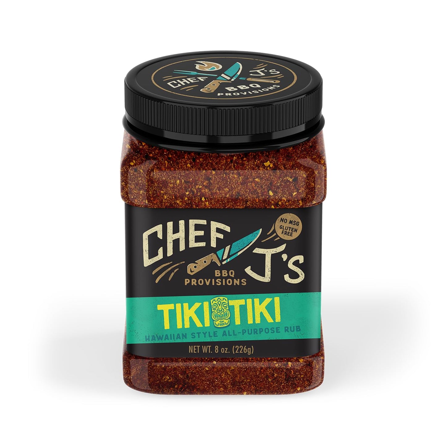 Chef J's BBQ Provisions Tiki Tiki Rub, Hawaiian Style All-Purpose Rub, 8 oz